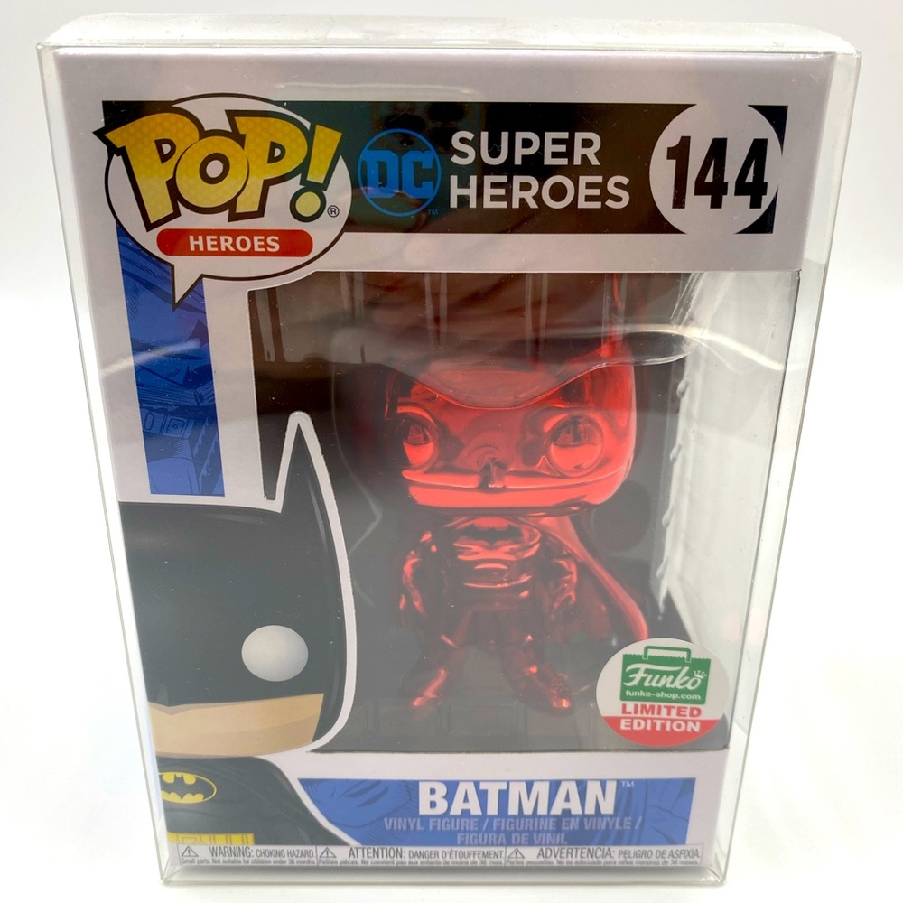 Funko POP! Heroes #144 Super Heroes Batman Red Chrome Funko Limited Edition